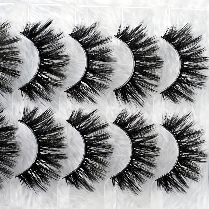 5 Pairs Thick Curling False Eyelashes Stage Makeup Double Eyes Flying Style