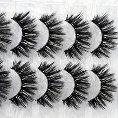 5 Pairs Thick Curling False Eyelashes Stage Makeup Double Eyes Flying Style