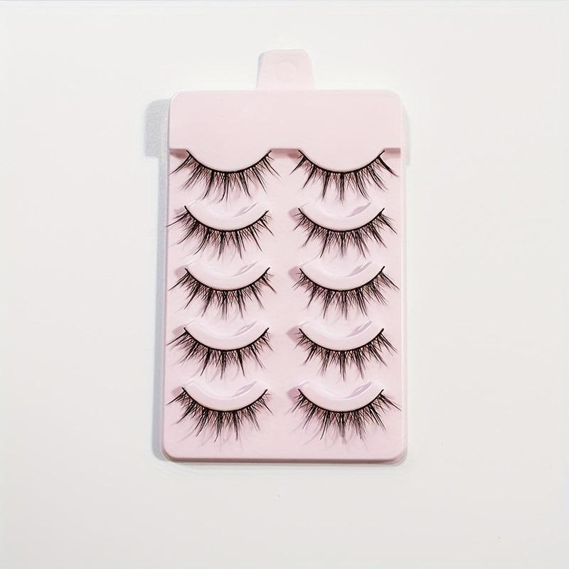5 Pairs Spiky Manga Lashes Anime Style 13mm Cosplay Makeup Extension