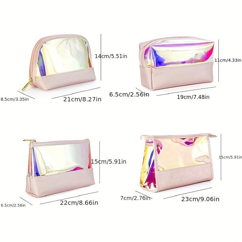 Waterproof Holographic Makeup Bag with Zipper