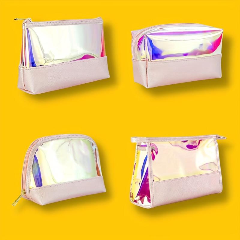 Waterproof Holographic Makeup Bag with Zipper