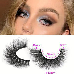 14 Pairs Natural Slender 3D Curling False Eyelashes