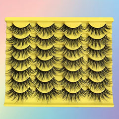 14 Pairs Natural Slender 3D Curling False Eyelashes