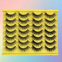 14 Pairs Natural Slender 3D Curling False Eyelashes