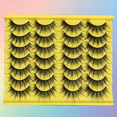 14 Pairs Natural Slender 3D Curling False Eyelashes