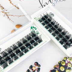 DIY Eyelashes Extension Kit Clusters with Lash Bond and Seal Mascara