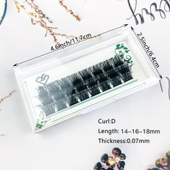 DIY Eyelashes Extension Kit Clusters with Lash Bond and Seal Mascara