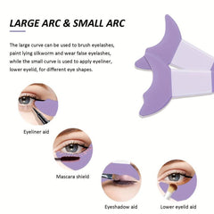 2Pcs Silicone Eyeliner Stencils Reusable Mascara Shield Guard