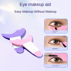 2Pcs Silicone Eyeliner Stencils Reusable Mascara Shield Guard