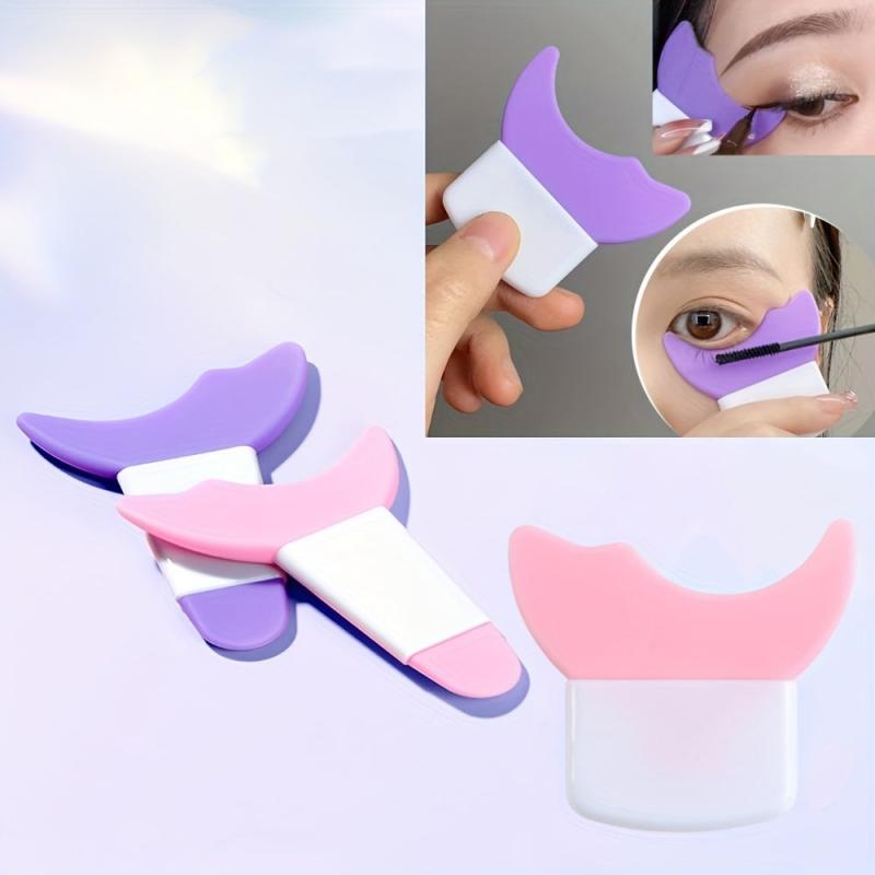 2Pcs Silicone Eyeliner Stencils Reusable Mascara Shield Guard