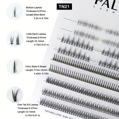 Curling Wispy Lash Kit Natural Look Long Thick Volume Lashes