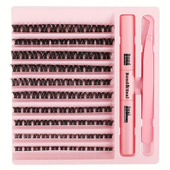 DIY Curly Lash Clusters Eyelash Extension Kit with Strong Hold Lash Glue