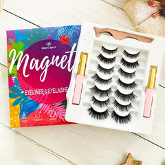 10 Pairs Magnetic Eyelashes Kit Faux Mink No Glue Easy Apply
