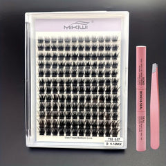168pcs D Curling Cluster Lashes Natural Look Individual Eyelash Extensions