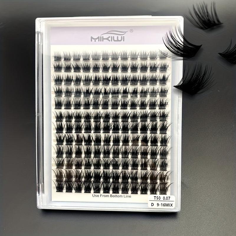 168pcs D Curling Cluster Lashes Natural Look Individual Eyelash Extensions