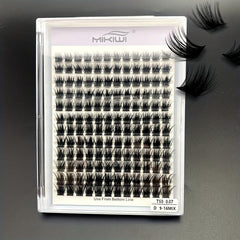 168pcs D Curling Cluster Lashes Natural Look Individual Eyelash Extensions