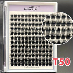 168pcs D Curling Cluster Lashes Natural Look Individual Eyelash Extensions