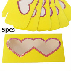 5pcs 3D Heart Mink Eyelashes False Eyelashes with Box