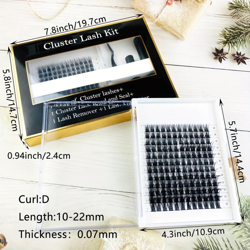 144 Pcs Eyelashes Extension Kit Cluster Lash Glue Remover
