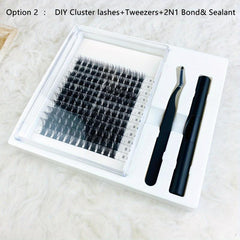 144 Pcs Eyelashes Extension Kit Cluster Lash Glue Remover