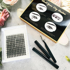 144 Pcs Eyelashes Extension Kit Cluster Lash Glue Remover