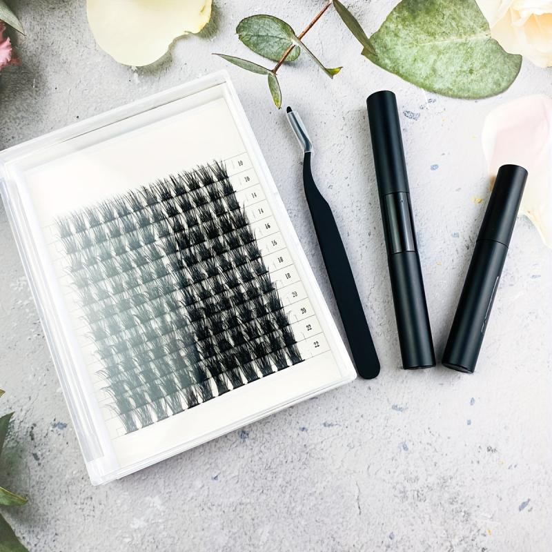 144 Pcs Eyelashes Extension Kit Cluster Lash Glue Remover