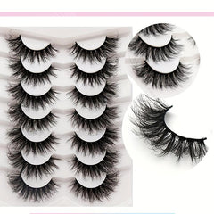 10 Pairs Faux Mink Lashes Thick 3D Crisscross Style False Eyelashes