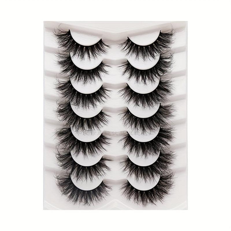 10 Pairs Faux Mink Lashes Thick 3D Crisscross Style False Eyelashes