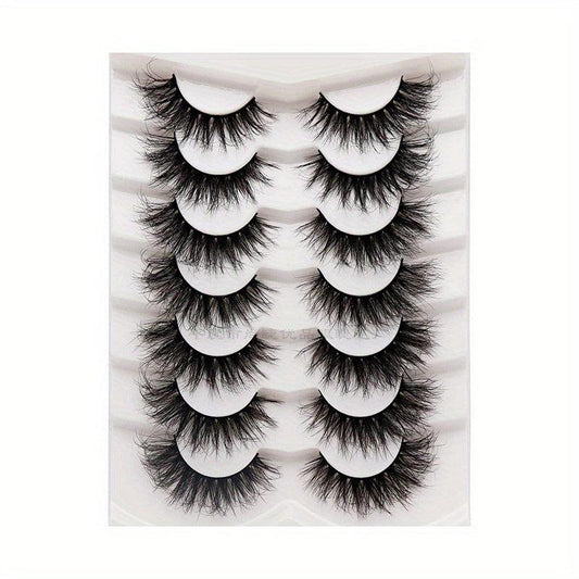 10 Pairs Faux Mink Lashes Thick 3D Crisscross Style False Eyelashes