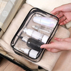 4pcs Toiletry Bag Cosmetic Bag with Zipper PVC Waterproof Makeup Bags