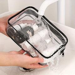 4pcs Toiletry Bag Cosmetic Bag with Zipper PVC Waterproof Makeup Bags