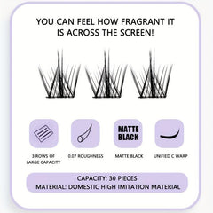 DIY Eyelash Cluster Extension Kit Mixed Faux Mink D Curling Eyelashes