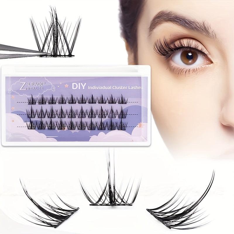 DIY Eyelash Cluster Extension Kit Mixed Faux Mink D Curling Eyelashes