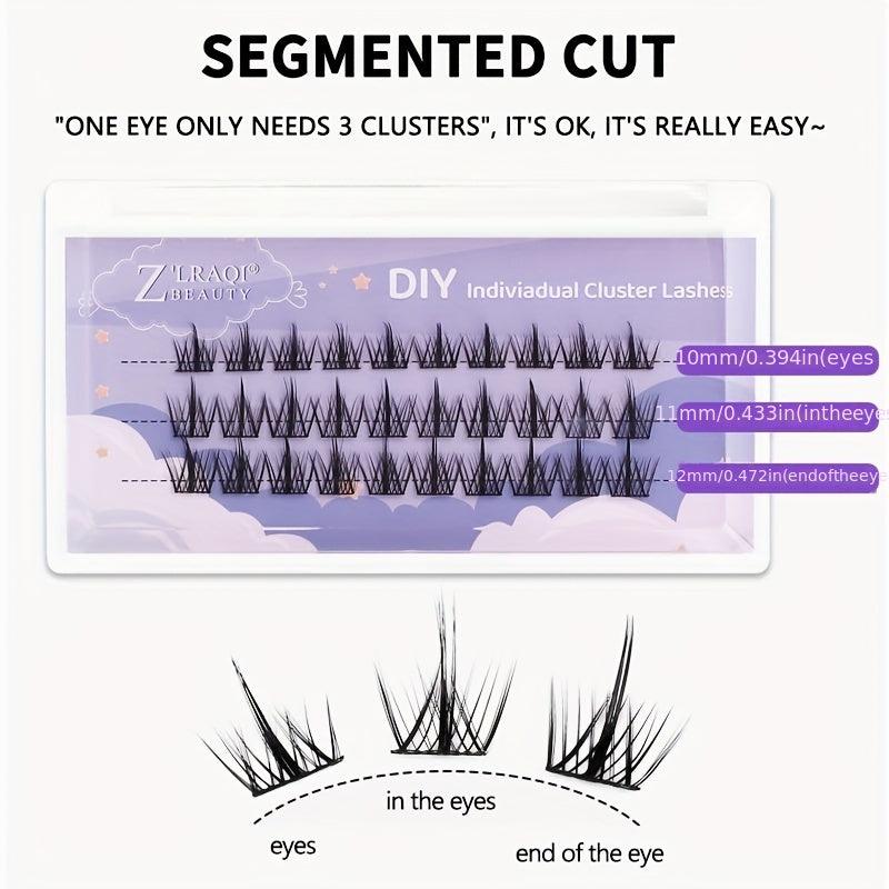DIY Eyelash Cluster Extension Kit Mixed Faux Mink D Curling Eyelashes