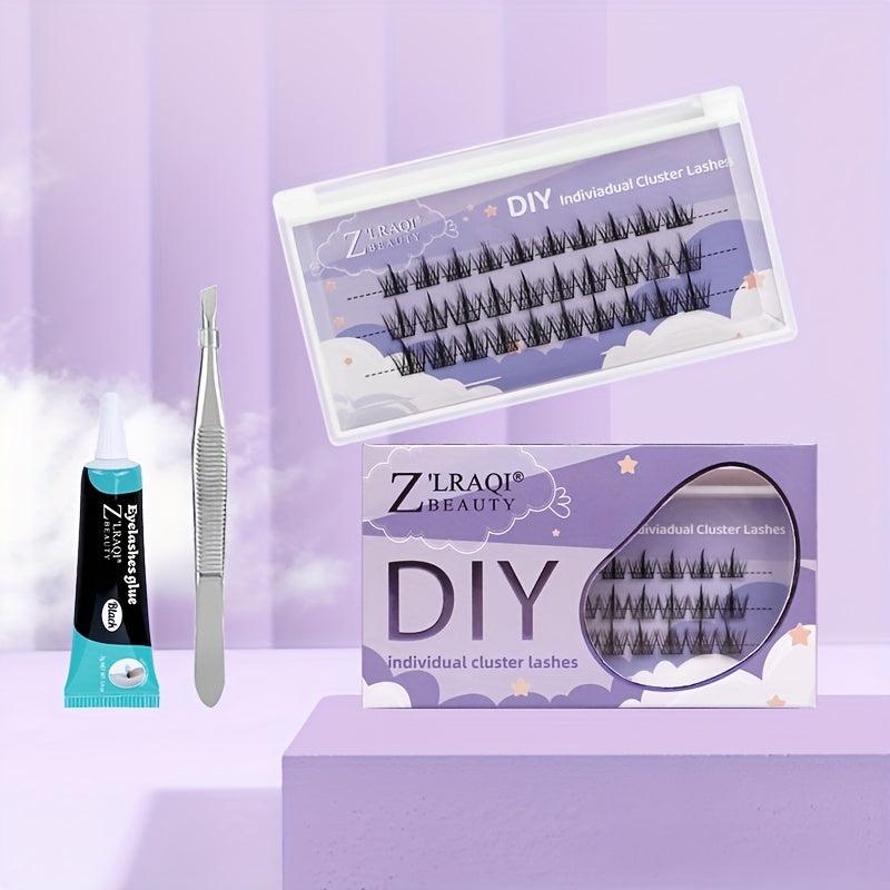 DIY Eyelash Cluster Extension Kit Mixed Faux Mink D Curling Eyelashes