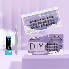 DIY Eyelash Cluster Extension Kit Mixed Faux Mink D Curling Eyelashes