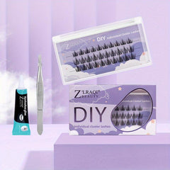 DIY Eyelash Cluster Extension Kit Mixed Faux Mink D Curling Eyelashes