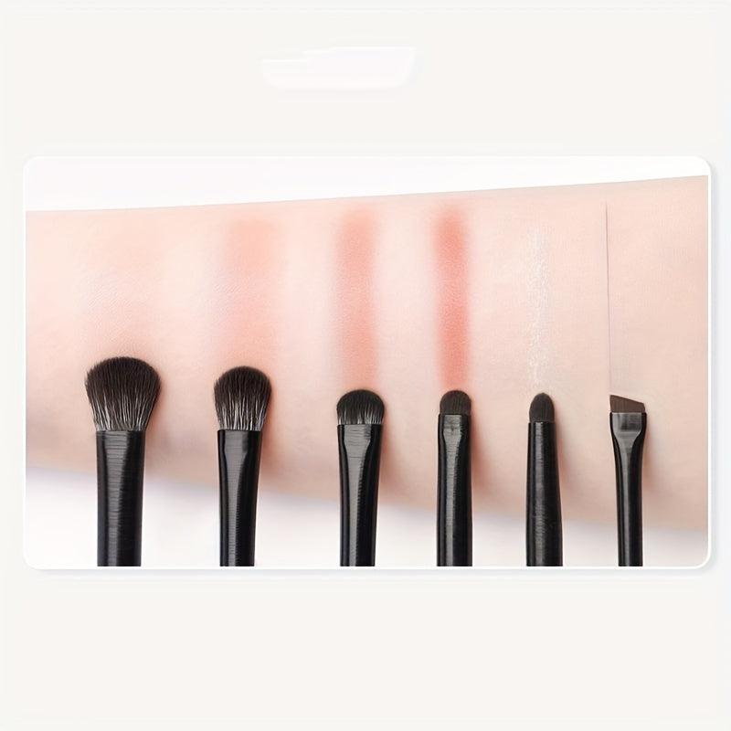 6pcs Eyeshadow Brush Set with Highlighter and Blending Brushes