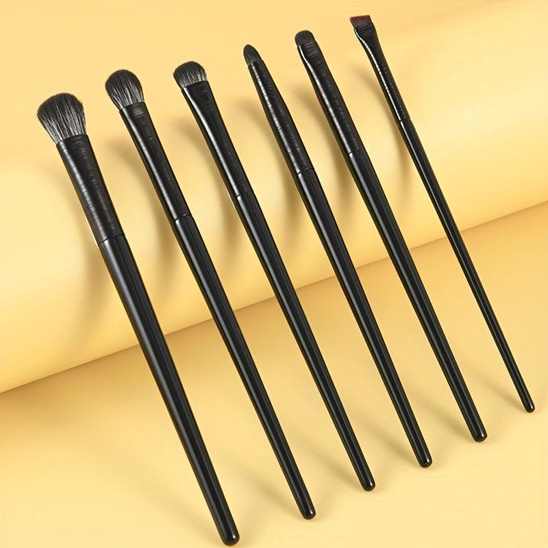 6pcs Eyeshadow Brush Set with Highlighter and Blending Brushes