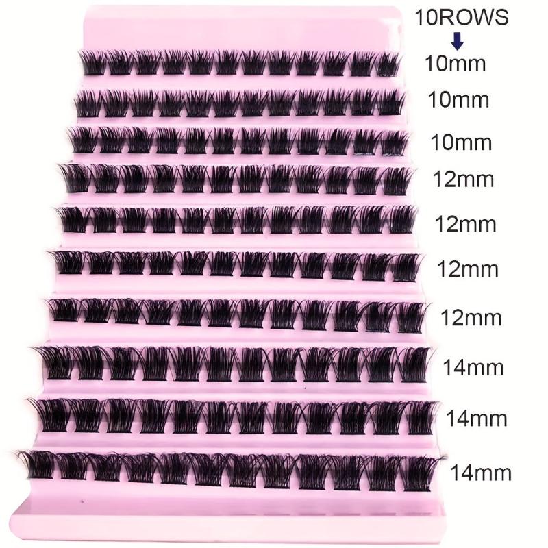 120 Clusters Individual Lashes D Curling Eyelashes Extention 10-14mm