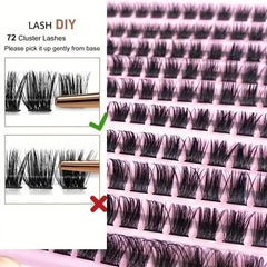 120 Clusters Individual Lashes D Curling Eyelashes Extention 10-14mm