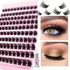 120 Clusters Individual Lashes D Curling Eyelashes Extention 10-14mm