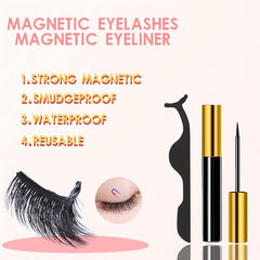 7 Pairs Magnetic Eyelashes 3D Reusable Natural Magnetic Eyelashes Kit