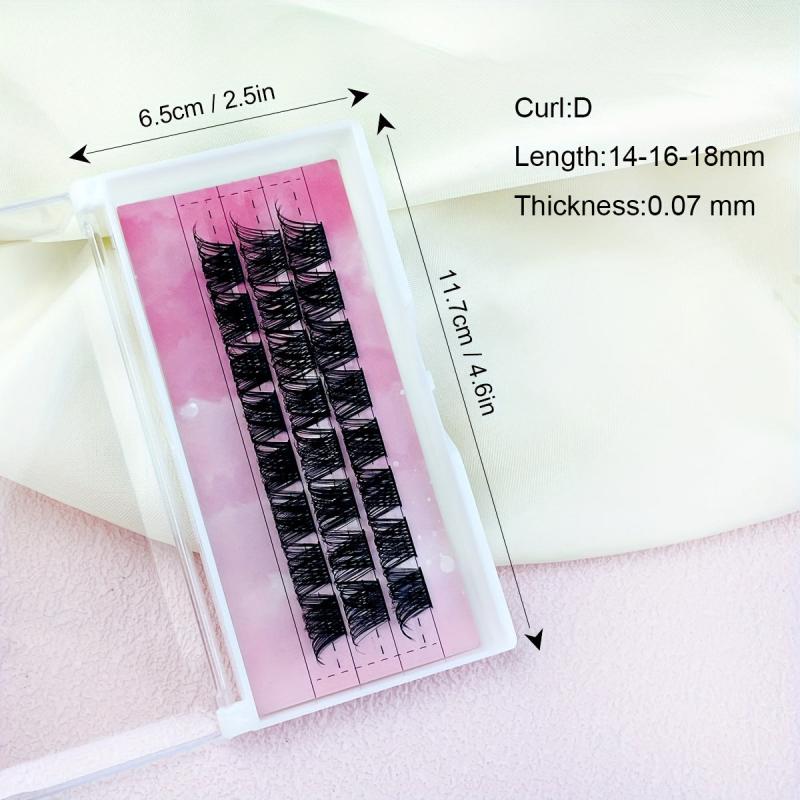 DIY Clusters Lashes Extension Kit D Curling 0.07 14-18mm Lashes