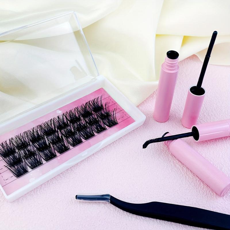 DIY Clusters Lashes Extension Kit D Curling 0.07 14-18mm Lashes