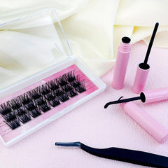 DIY Clusters Lashes Extension Kit D Curling 0.07 14-18mm Lashes