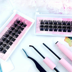 DIY Clusters Lashes Extension Kit D Curling 0.07 14-18mm Lashes