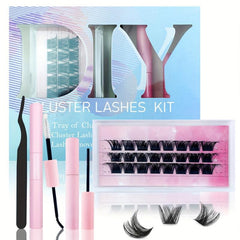 DIY Clusters Lashes Extension Kit D Curling 0.07 14-18mm Lashes