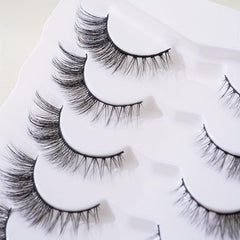 7 Pairs 5D Curly Cat Eyes False Eyelashes 14mm