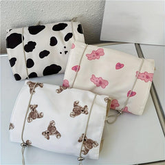 Portable 4-in-1 Roll Up Travel Toiletry Organizer with Cartoon Pattern